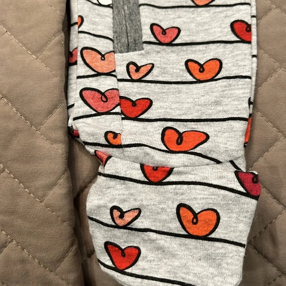 MUD PIE HEART GRAY BABY SLEEPER/ NWT/6-9 MONTHS